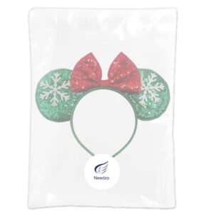 Needzo Christmas Headbands, Festive Holiday Hair Accessory for Women or Girls, One Size Fits Most (Mouse Ears)