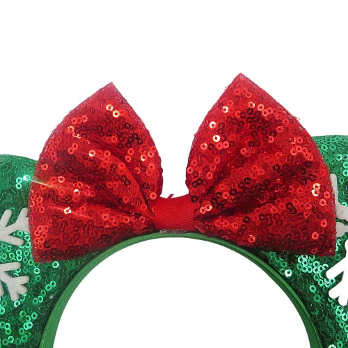 Needzo Christmas Headbands, Festive Holiday Hair Accessory for Women or Girls, One Size Fits Most (Mouse Ears)