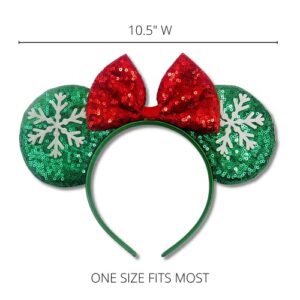 Needzo Christmas Headbands, Festive Holiday Hair Accessory for Women or Girls, One Size Fits Most (Mouse Ears)