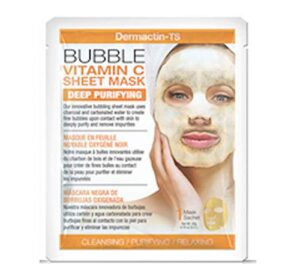 dermactin-ts facial bubble sheet mask with vitamin c (6-pack)