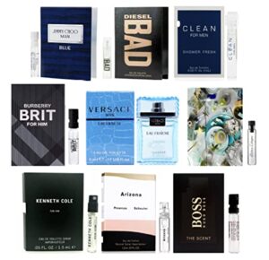 pilestone men’s cologne collection men’s designer fragrance sample pack: 1 mini drakkar essence + 9 different cologne vials