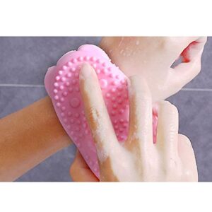 INGVY Dry Brushing Body Brush Silicone Body Scrub Exfoliating Artifact Sponge Bath Brush Double-Sided Bath Brush Adult Universal Bathroom Accessories