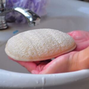 INGVY Dry Brushing Body Brush Natural Loofah Body Scrubber Bath Exfoliating Sponge Soft Shower Brushes Clearner Pad Exfoliator Shower Puff Body Skin Care Tool