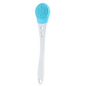 ingvy dry brushing body brush electric brush with long handle rotatablcze showering waterproof body washing tool double side brushes accessory (color : blue)