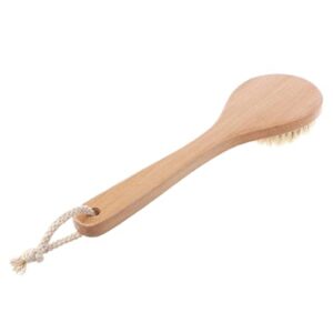 INGVY Dry Brushing Body Brush Wooden Handle Natural Bristle Dry Skin Exfoliation Body Brush Massager Dropshipping