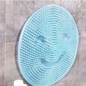 INGVY Dry Brushing Body Brush Strong Suction Cup Nonslip Silicon Silicone Bath Massage Pad Scrub Foot Skin Artifact Clean Shower Back Pad Accessories to