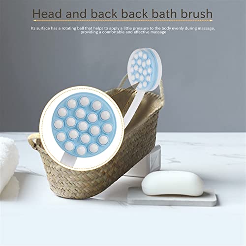 INGVY Dry Brushing Body Brush Long Handled Lotion Oil Cream Applicator Head Body Leg Back Bath Brush Scrub Massager Shower Rubbing Brush Bath Supplies Tools