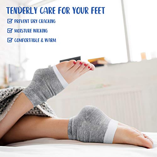 12 Pairs Cotton Heel Moisturizing Socks Open Toe Socks Cracked Gel Heel Socks Foot Toeless Heel Repair Socks for Women Girls Dry Hard Cracked Feet (Bright Color)