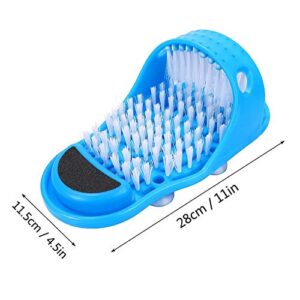 Simple Feet Cleaner,Evermarket Magic Foot Scrubber,Exfoliating Easy Feet Cleaning Brush,Feet Washer Foot Shower Spa Massager Slippers for Unisex Adults