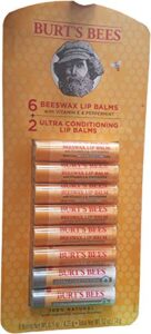 burts bees lip balm (8 pack/ 0.15 ounce x 8 net wt 1.2 ounce ), 1.2 ounce
