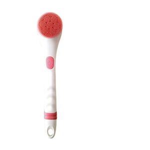 ingvy dry brushing body brush long handled body scrubber and for cleansing brush waterproof for shower (color : red)