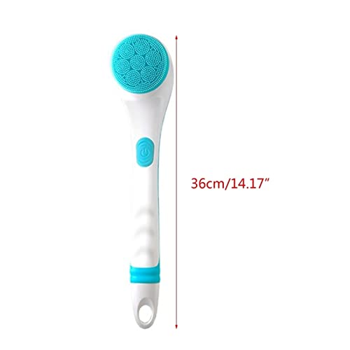 INGVY Dry Brushing Body Brush Long Handled Body Scrubber and for Cleansing Brush Waterproof for Shower (Color : Red)
