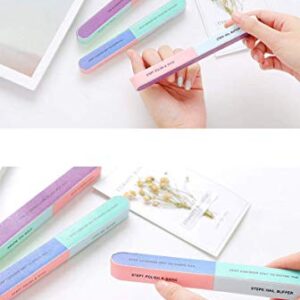 10 PCS IFUNSON Professional 7 Way Nail File and Buffers for Women Girls, Emery Boards, Manicure Tools