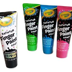 Bright & Bubbly Neon Bathtub Finger Paint Soap 4 Piece Set