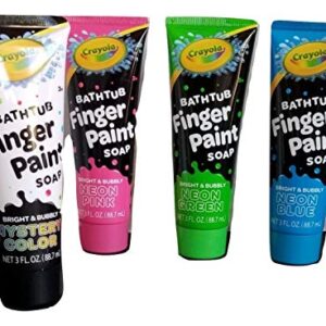 Bright & Bubbly Neon Bathtub Finger Paint Soap 4 Piece Set