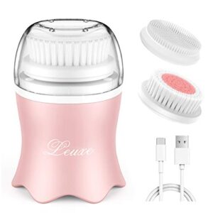 facial cleansing brush 3 modes face cleansing brush with 3 replacement brush heads, rotating face brush for deep cleansing