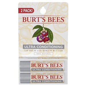 burts bees 2 pack ultra conditioning lip balm, 0.3 oz
