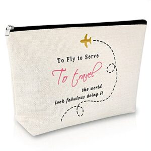 flight attendant gift for women makeup bag pilot gift aviation graduation gift flight school gift for student cosmetic bag birthday retirement gift appreciation christmas gift travel cosmetic pouch