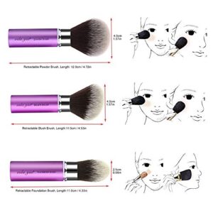 Vela.Yue Retractable Face Kabuki Brush Round Powder Makeup Brushes
