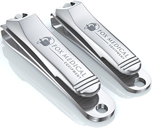 Fox Medical Equipment Professional Nail Clippers - Toenail Clipper for Thick Toenails - Stainless Steel Fingernail Clipper Toe Nail Clipper Set for Men Women Seniors - Best Travel Finger Nail Clip