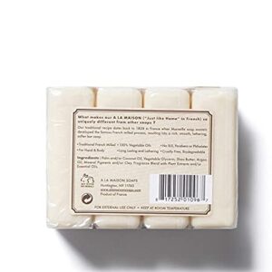 A LA MAISON Sweet Almond Bar Soap - Triple French Milled Natural Moisturizing Hand Soap Bar (4 Bars of Soap, 3.5 oz)