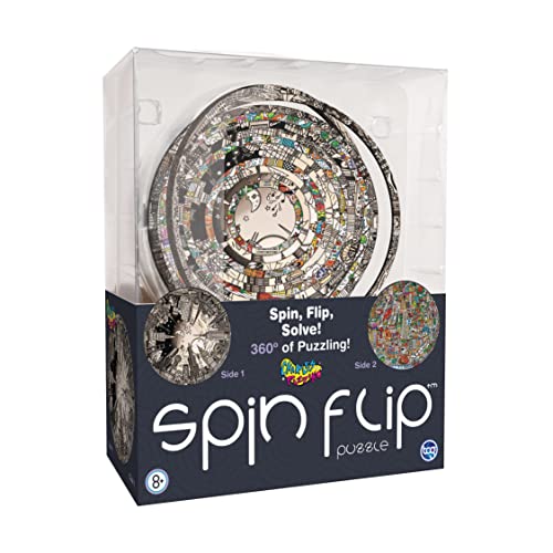 Spin Flip Puzzle - Charles Fazzino - Spin it, Flip it, Solve it! for Those who Love Brain teasers! Adult Fidget Toy. Great Easter Basket Stuffers for Teens, Men and Women