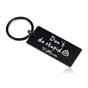 Christmas Gifts Keychain for Son Daughter from Mom Dad Stocking Stuffer for Teen Boys Girls Teenagers Sweet 16th 18th Birthday Gift for Him Her Valentine Mothers Day Gift for Kids Mom Loves You