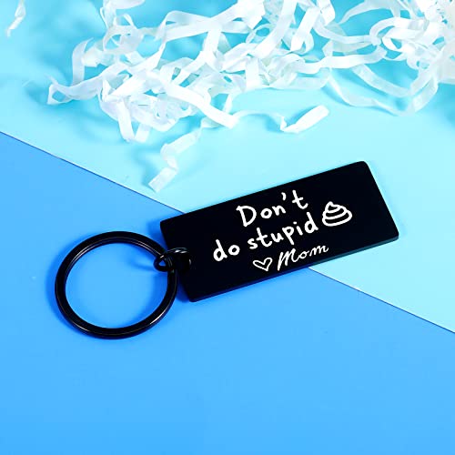 Christmas Gifts Keychain for Son Daughter from Mom Dad Stocking Stuffer for Teen Boys Girls Teenagers Sweet 16th 18th Birthday Gift for Him Her Valentine Mothers Day Gift for Kids Mom Loves You