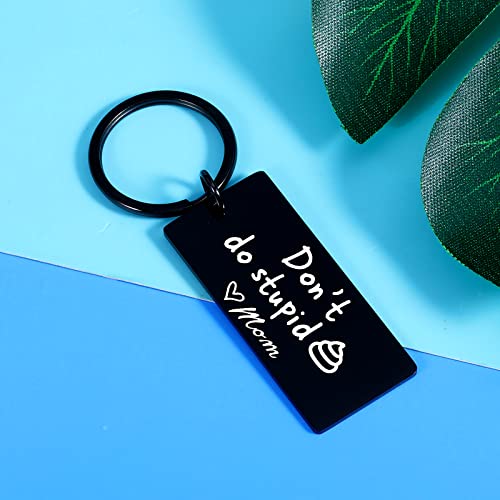 Christmas Gifts Keychain for Son Daughter from Mom Dad Stocking Stuffer for Teen Boys Girls Teenagers Sweet 16th 18th Birthday Gift for Him Her Valentine Mothers Day Gift for Kids Mom Loves You