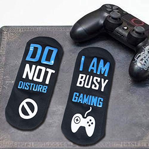 Do Not Disturb I'm Gaming Socks Novelty Gamer Socks,Stocking Stuffers For Men teens Boys Kids Gamer Lovers