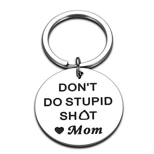 Stocking Stuffer Gifts for Teen Boys Girls Christmas Gifts Idea from Mom to Son Daughter Valentines Birthday New Driver Graduation Gift for Him Her Boy Girl Funny Don't Do Stupid St Keychain