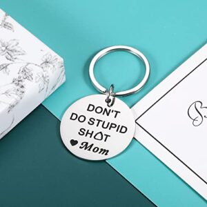 Stocking Stuffer Gifts for Teen Boys Girls Christmas Gifts Idea from Mom to Son Daughter Valentines Birthday New Driver Graduation Gift for Him Her Boy Girl Funny Don't Do Stupid St Keychain