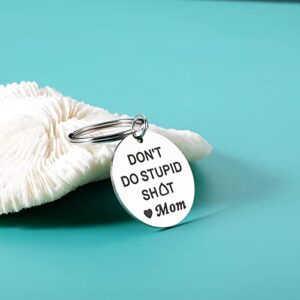 Stocking Stuffer Gifts for Teen Boys Girls Christmas Gifts Idea from Mom to Son Daughter Valentines Birthday New Driver Graduation Gift for Him Her Boy Girl Funny Don't Do Stupid St Keychain