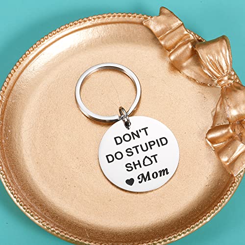 Stocking Stuffer Gifts for Teen Boys Girls Christmas Gifts Idea from Mom to Son Daughter Valentines Birthday New Driver Graduation Gift for Him Her Boy Girl Funny Don't Do Stupid St Keychain