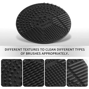 Norate Makeup Brush Cleaner, Brush Cleaning Mat Make up Brush Cleaner Pad Scrubber Tool Cosmetic Silicone Brush Cleaner with Suction Cup for Valentines Day