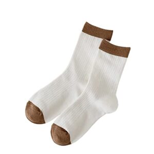 Womens Calf Socks Women's Medium Tube Socks New Brown Socks Stripe Cute Bear Socks Neon Softball Socks