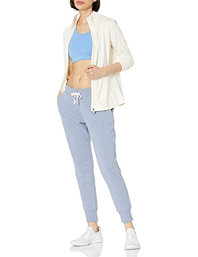 Amazon Essentials Women's French Terry Fleece Jogger Sweatpant (Available in Plus Size), Indigo Blue Heather, Medium