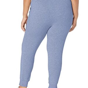 Amazon Essentials Women's French Terry Fleece Jogger Sweatpant (Available in Plus Size), Indigo Blue Heather, Medium