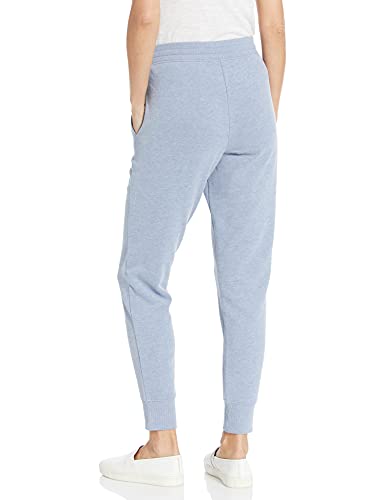 Amazon Essentials Women's French Terry Fleece Jogger Sweatpant (Available in Plus Size), Indigo Blue Heather, Medium