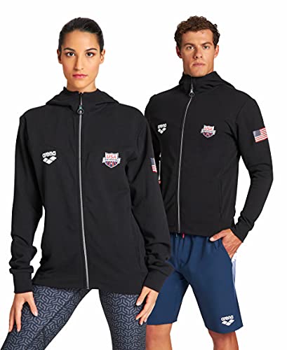 Arena womens Arena 2020 Hooded Full Zip Unisex Active Workout Jacket, Black, Medium US