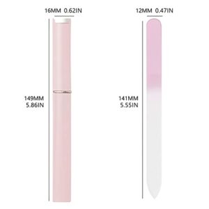 Glass Nail File Glass Nail File With Case Double Sided Etched Surface Files Professionals Glass File Stocking Stuffers For Women Fingernail Polish Removers compatible with Machine (Blue, One Size)