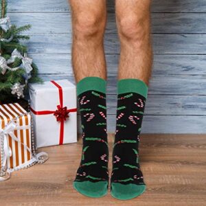 BESTOYARD Warm Boot Socks Christmas Calf Socks Cotton Winter Fall Warm Socks Xmas Holiday Candy Cane Slipper Stockings Socks Party Goodie Bag Stuffer Gift 1 Pair 46x20cm Womens Fuzzy Slippers