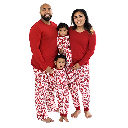 Burt's Bees Baby Baby Womens Family Jammies Matching Holiday Organic Cotton Pajamas, Woodland Winter, X-Small