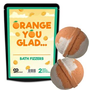 orange you glad bath fizzers sweet personalized gifts for kids customizable bath bombs orange coconut scent cute stocking stuffers for women dad joke gifts