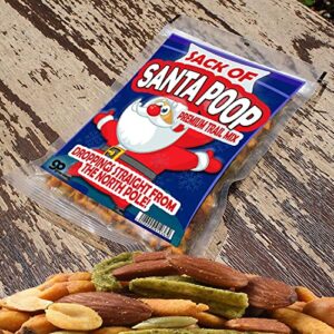 funny christmas premium trail mix – hilarious stocking stuffers for men food spicy gifts for women – unique foods gifts and gourmet basket ideas care packages christmas gag gifts for adults teenagers coworkers friends (santa poop)