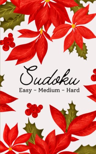 Stocking Stuffers for Women: Christmas Sudoku: 100 Puzzles, 5 Levels, Coloring Pages. Activity Book for Adults