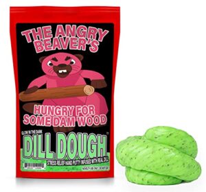 angry beaver stress relief putty – glow in the dark dill dough – funny gag gift for women – fun stress toy for adults, fidget putty stocking stuffers, relaxing gift baskets