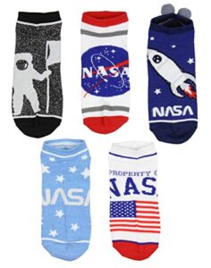 nasa buzz aldrin family foundation mens and womens 5 pack ankle socks