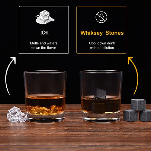 Gifts for Men Dad, Whiskey Stones, Stocking Stuffers, Valentines Day Anniversary Birthday Gift Ideas for Him Boyfriend Husband Grandpa Uncle, Bar Accessories Cool Stuff Retirement Bourbon Presents