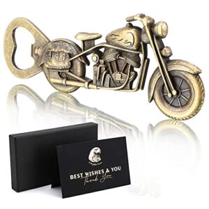 gifts for men, vintage motorcycle bottle opener beer opener, beer gifts for men him dad husband boyfriend, unique birthday gifts, christmas gifts, stocking stuffers